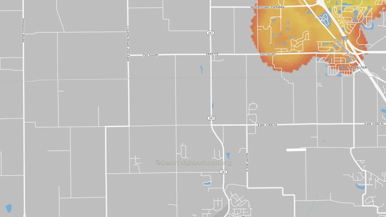 Bike Grade map of Fayette, IN