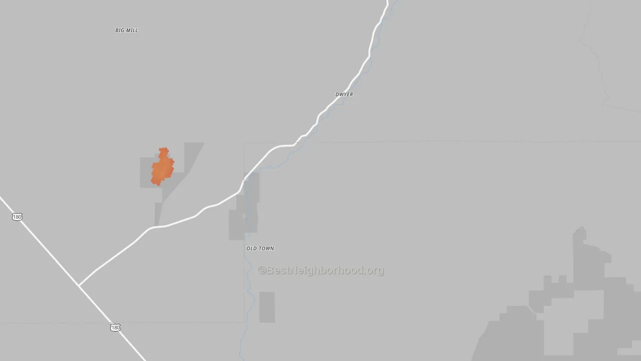 Bike Grade map of Faywood, NM