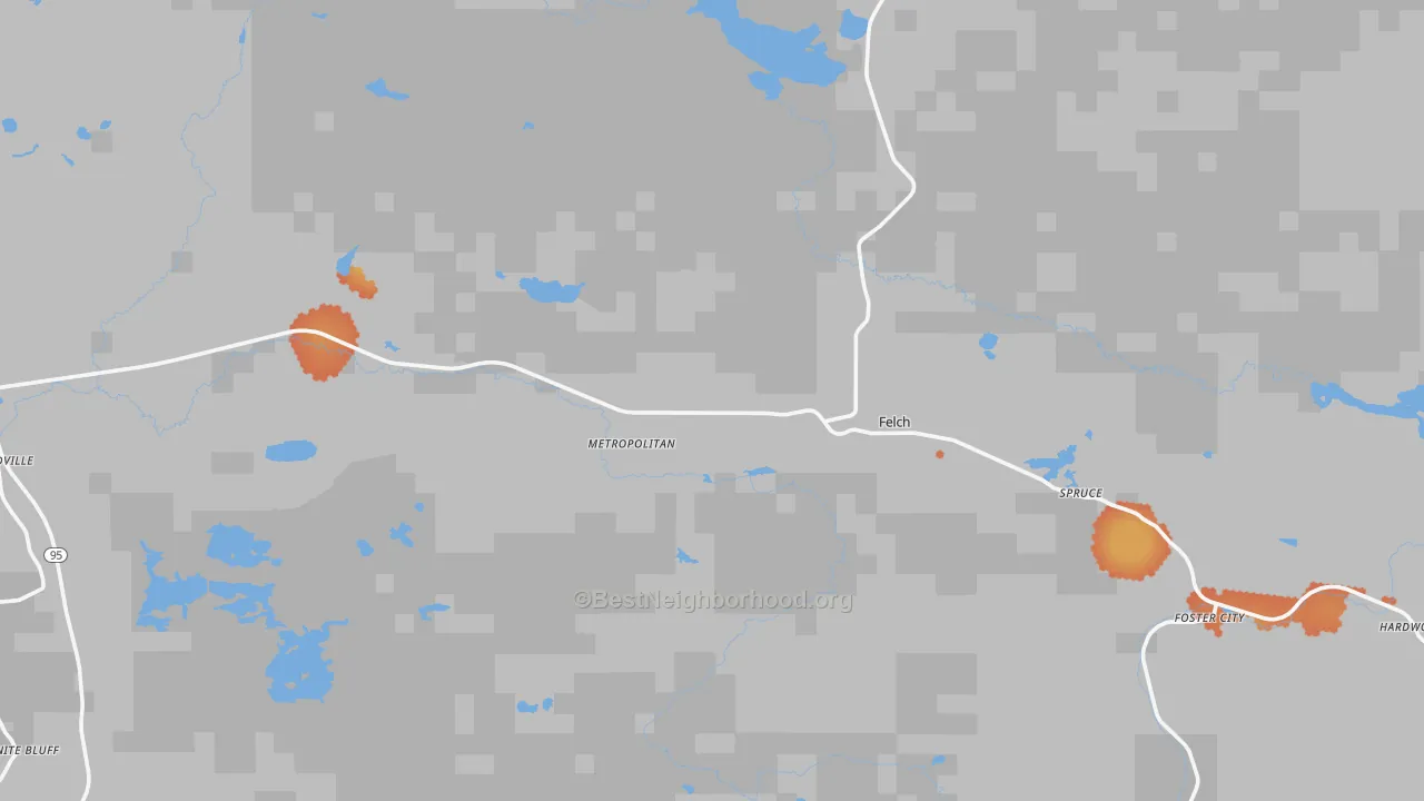 Bike Grade map of Felch, MI