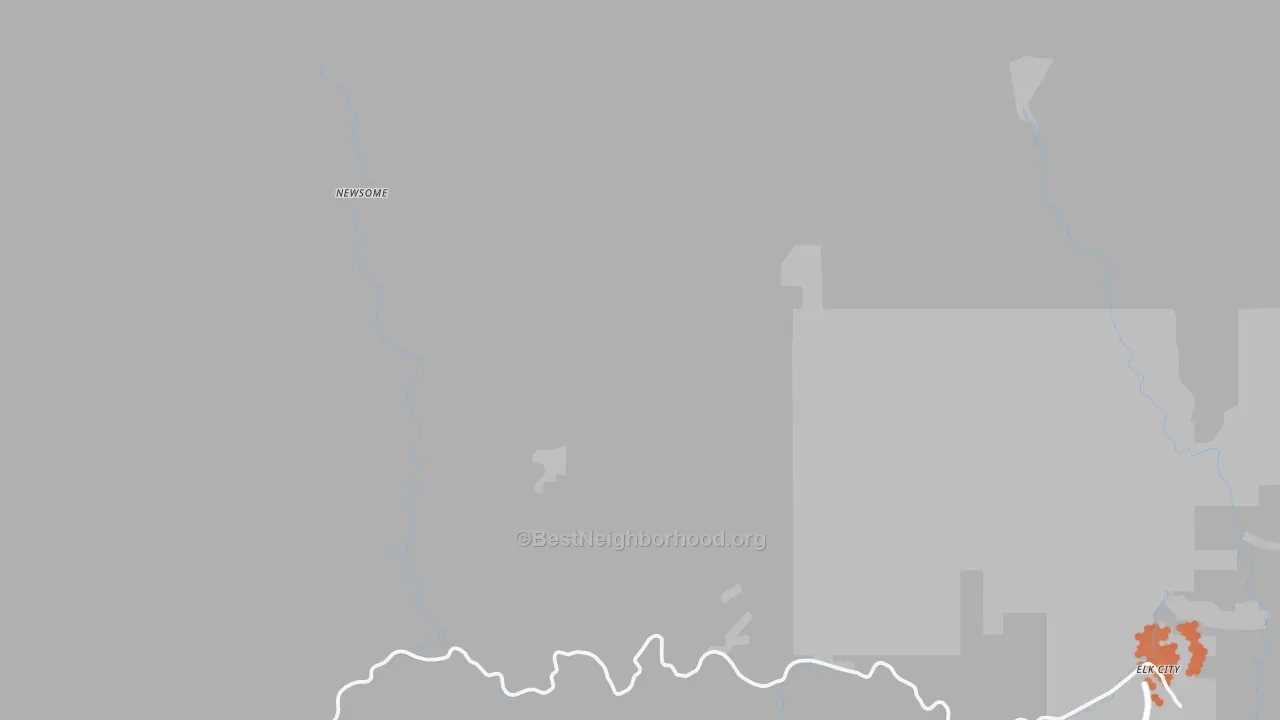 Bike Grade map of Fenn, ID