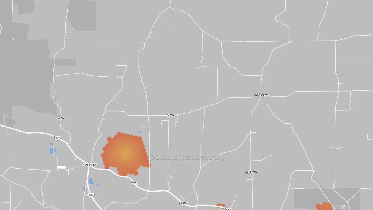 Bike Grade map of Fern, PA