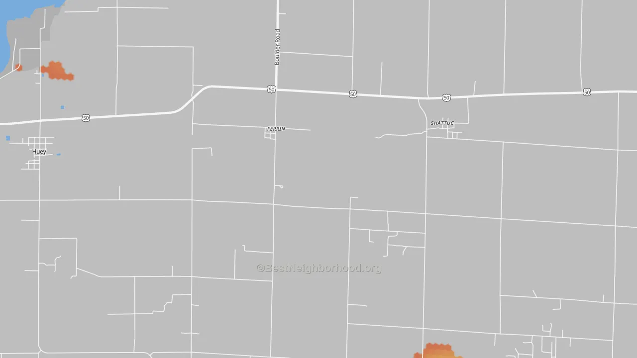 Bike Grade map of Ferrin, IL