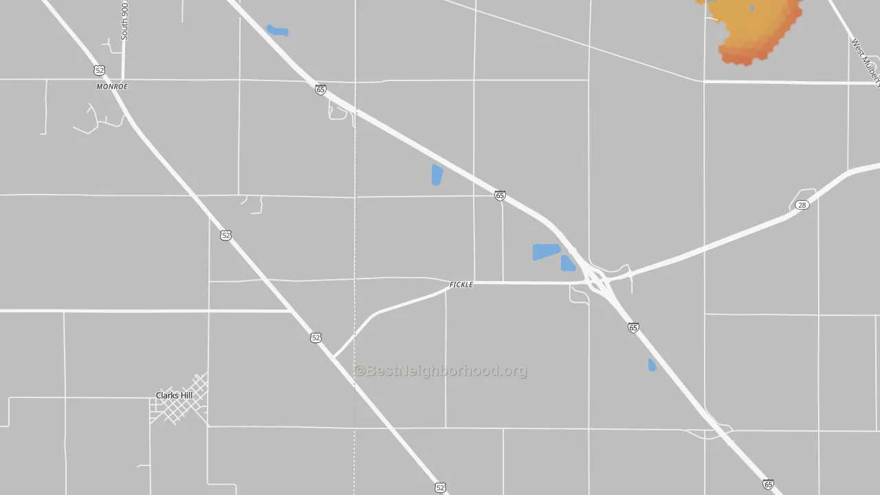 Bike Grade map of Fickle, IN