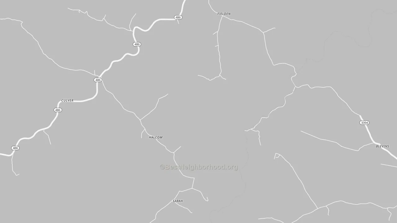 Bike Grade map of Fielden, KY