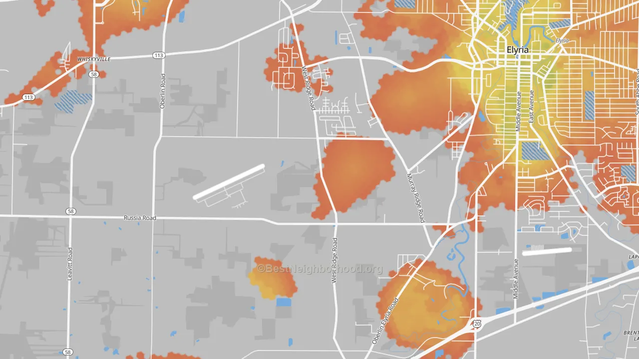 Bike Grade map of Fields, OH