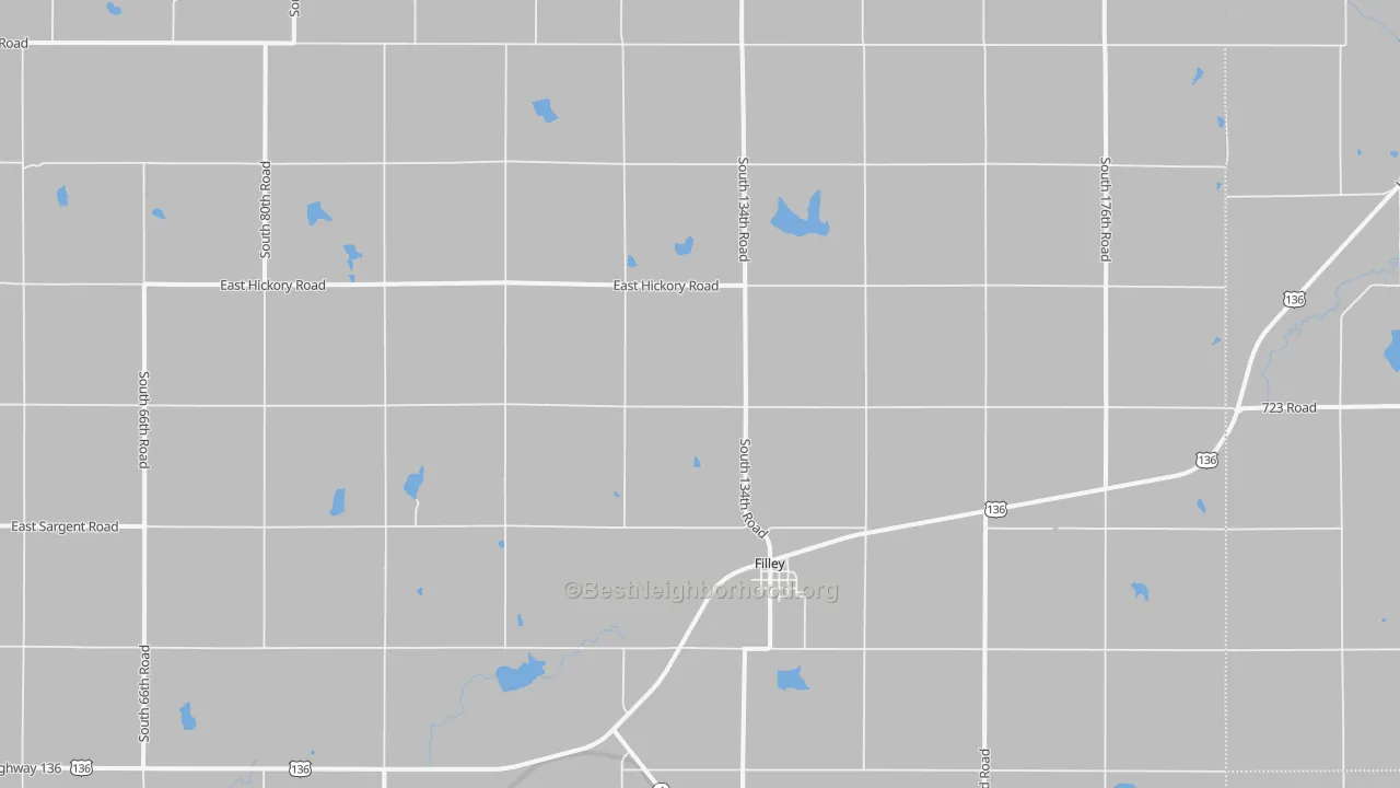 Bike Grade map of Filley, NE