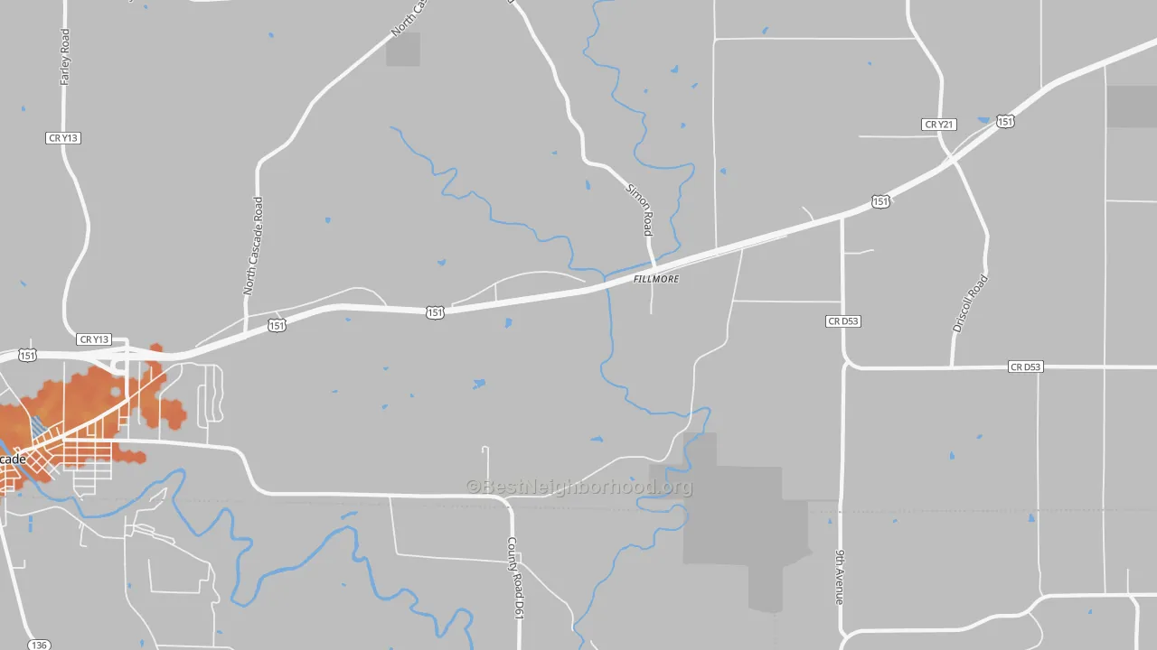 Bike Grade map of Fillmore, IA