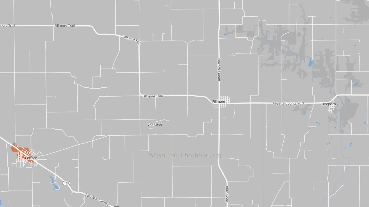 Bike Grade map of Fillmore, IL