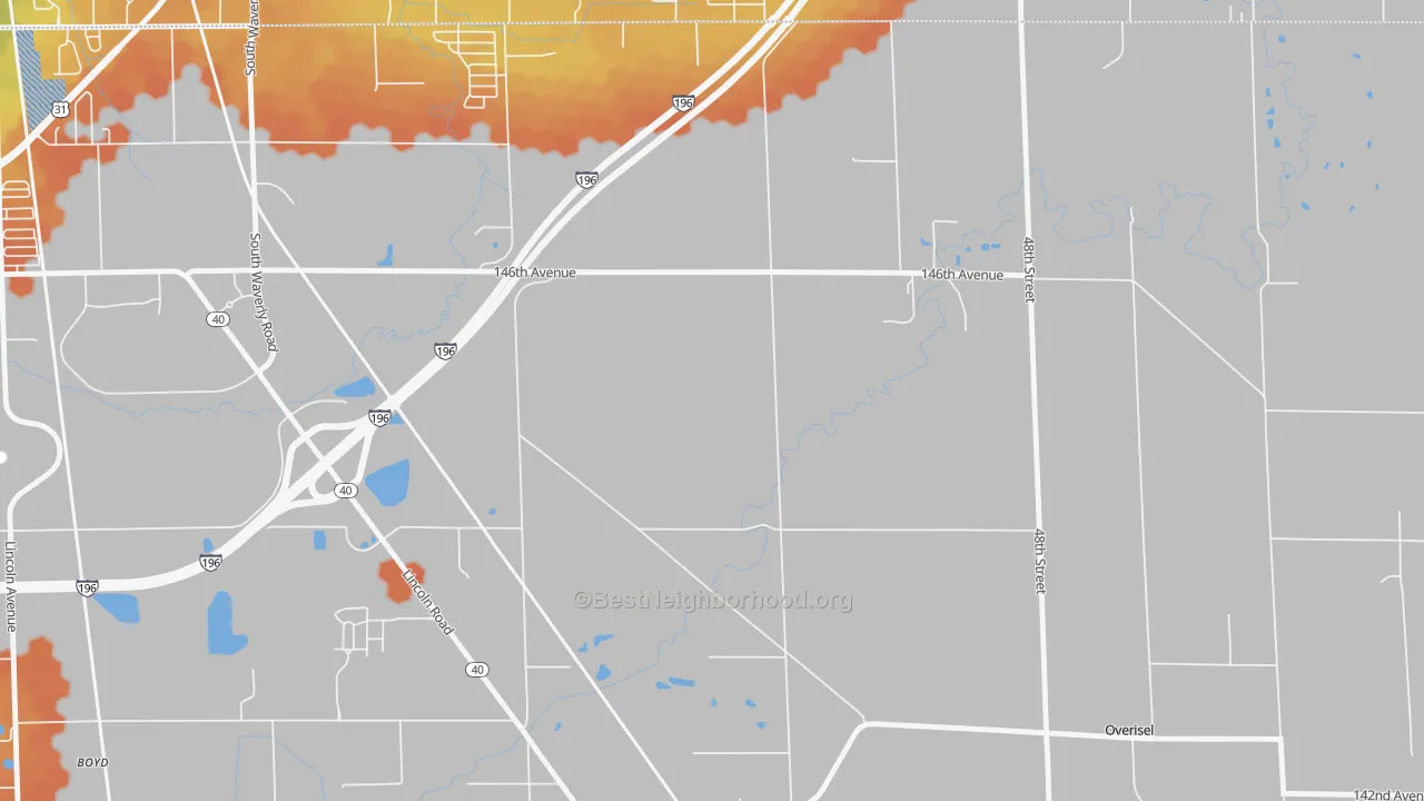 Bike Grade map of Fillmore, MI