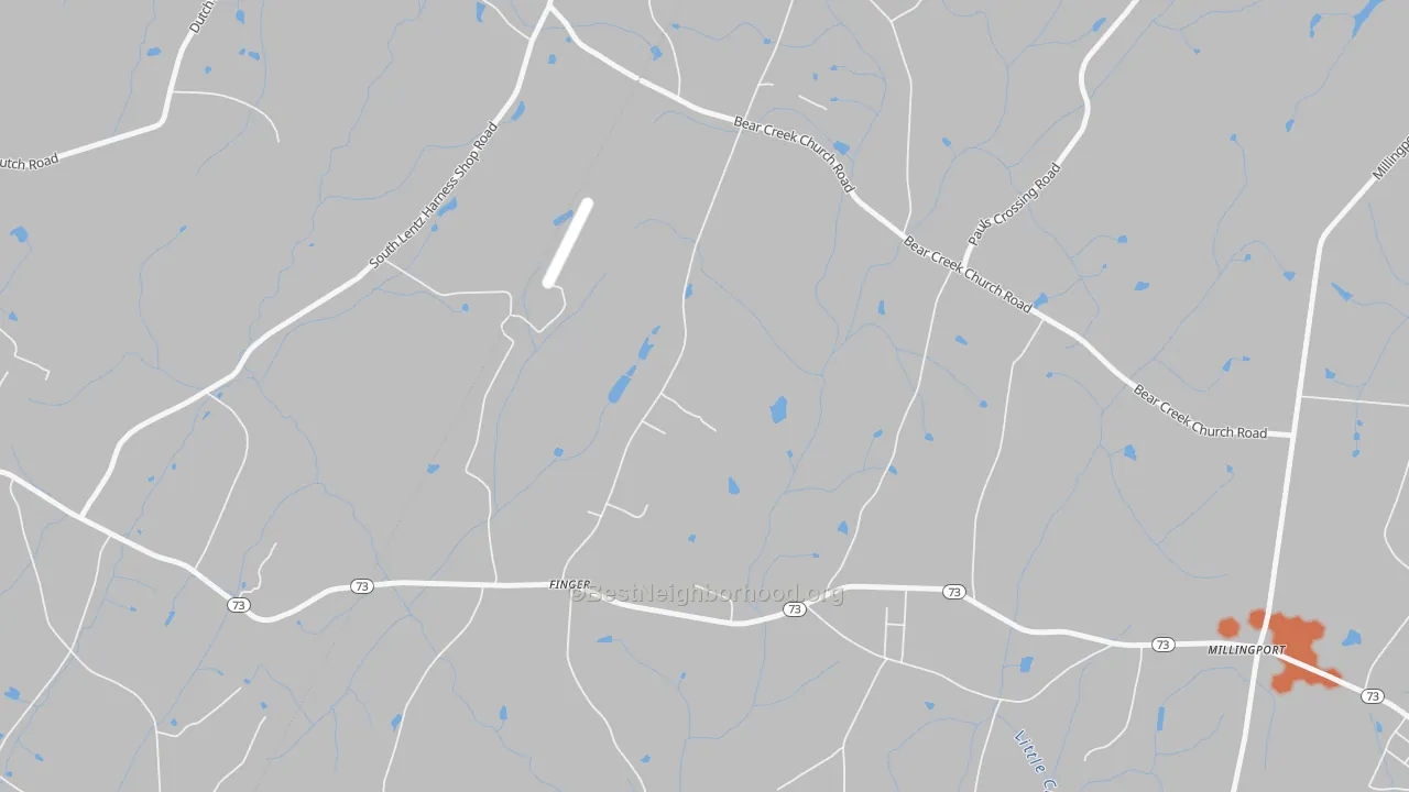 Bike Grade map of Finger, NC