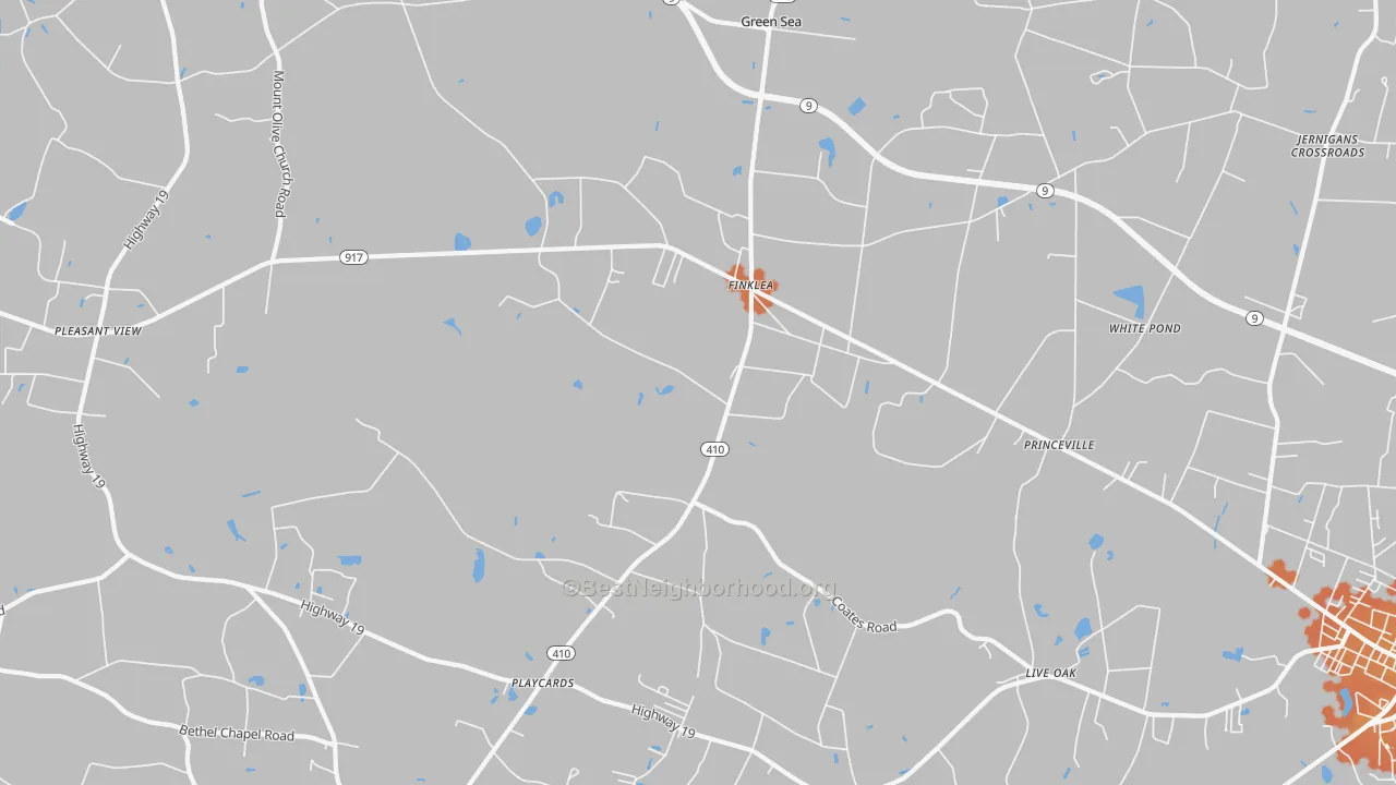 Bike Grade map of Finklea, SC