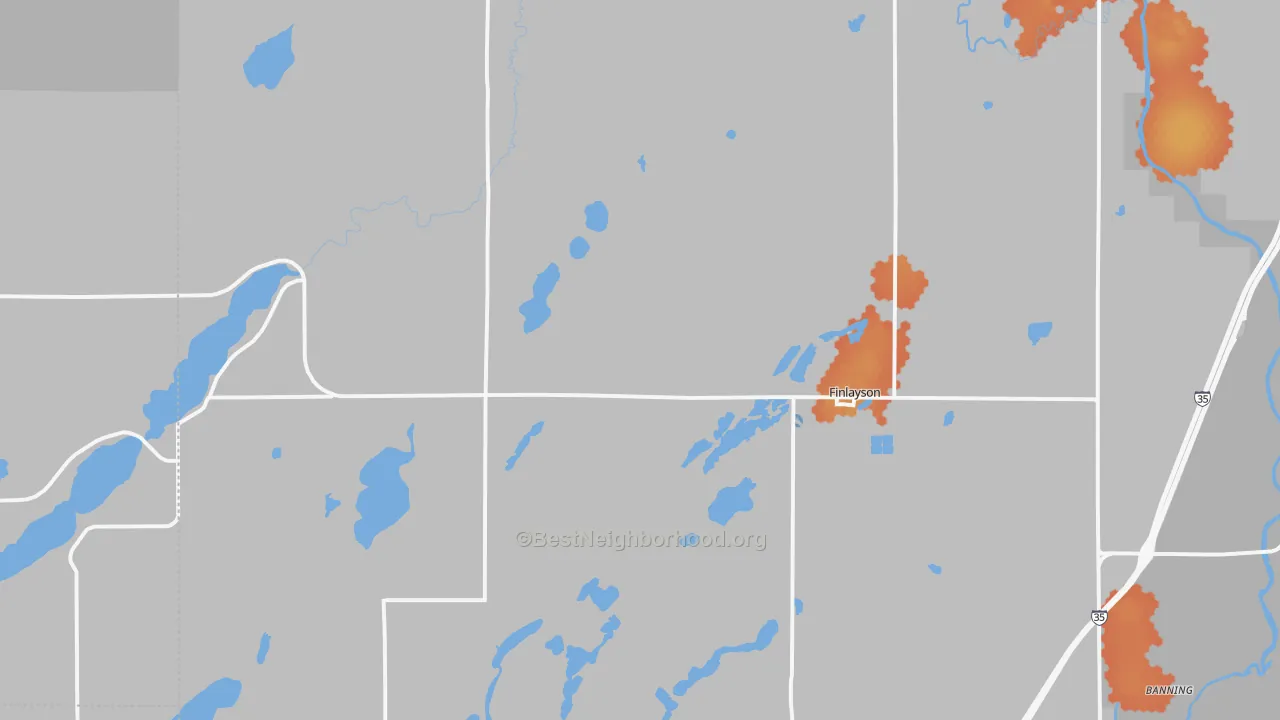 Bike Grade map of Finlayson, MN