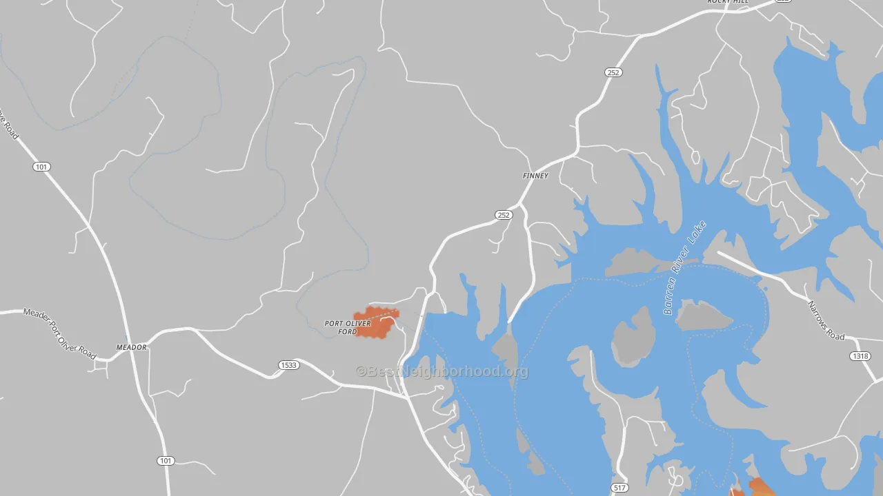 Bike Grade map of Finney, KY