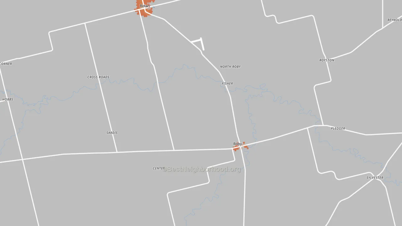 Bike Grade map of Fisher County, TX