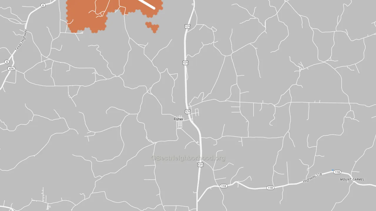 Bike Grade map of Fisher, LA