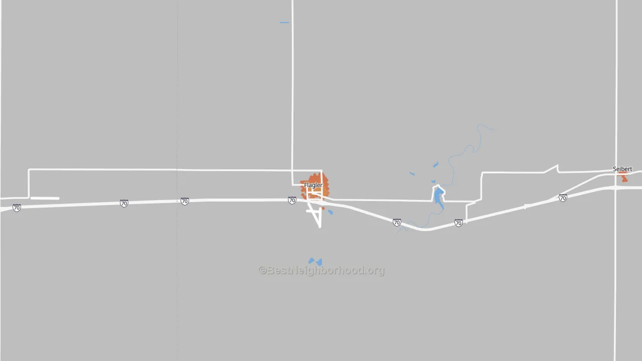 Bike Grade map of Flagler, CO