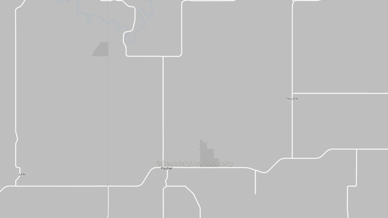 Bike Grade map of Flasher, ND