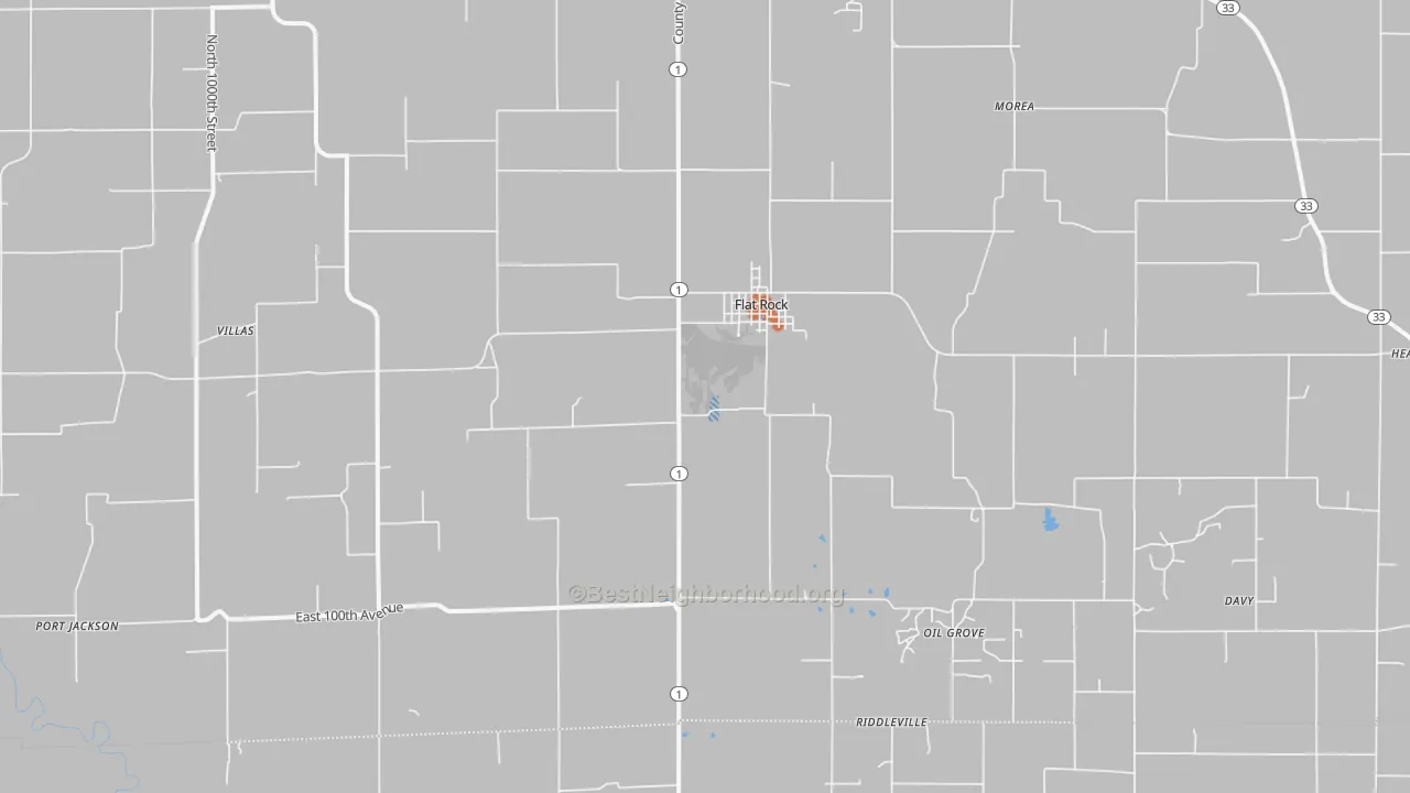 Bike Grade map of Flat Rock, IL