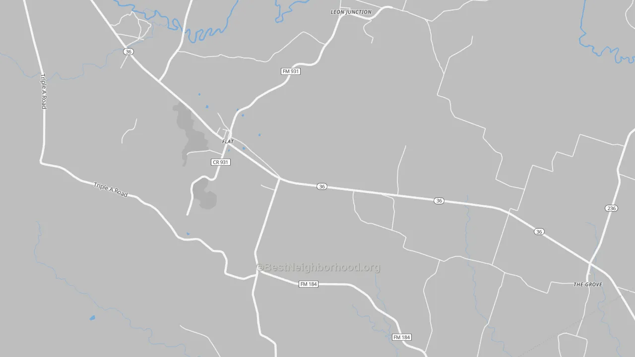 Bike Grade map of Flat, TX