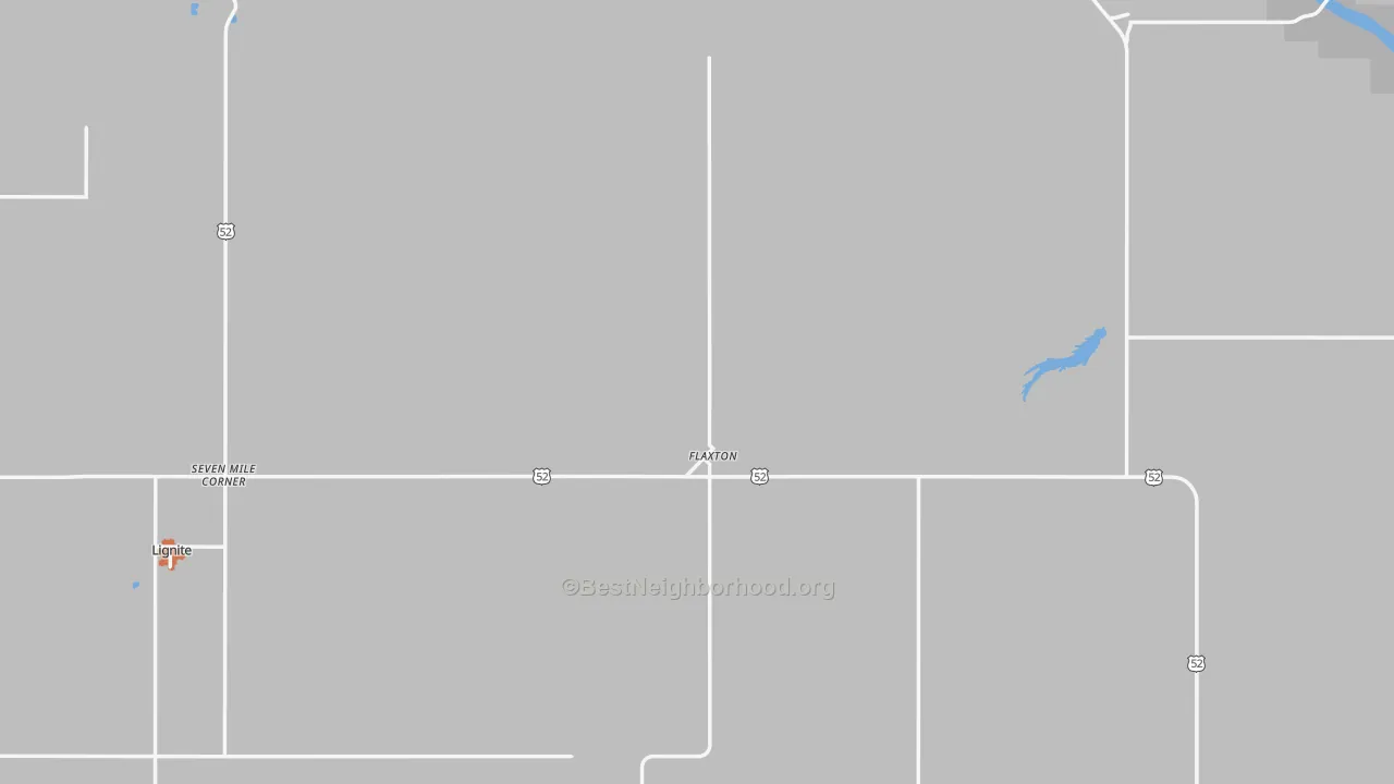 Bike Grade map of Flaxton, ND