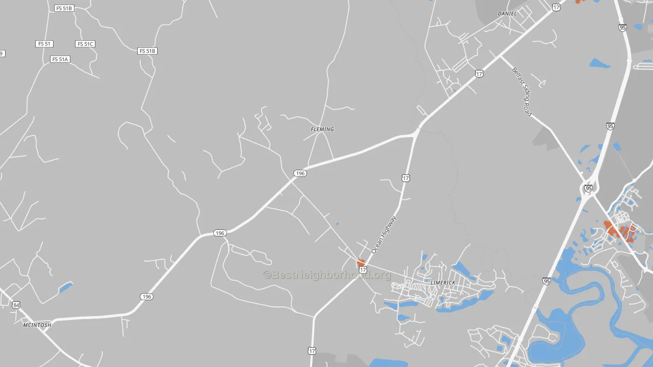 Bike Grade map of Fleming, GA