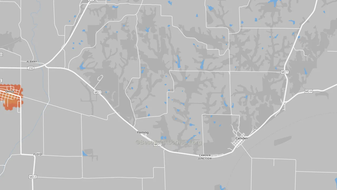 Bike Grade map of Fleming, MO