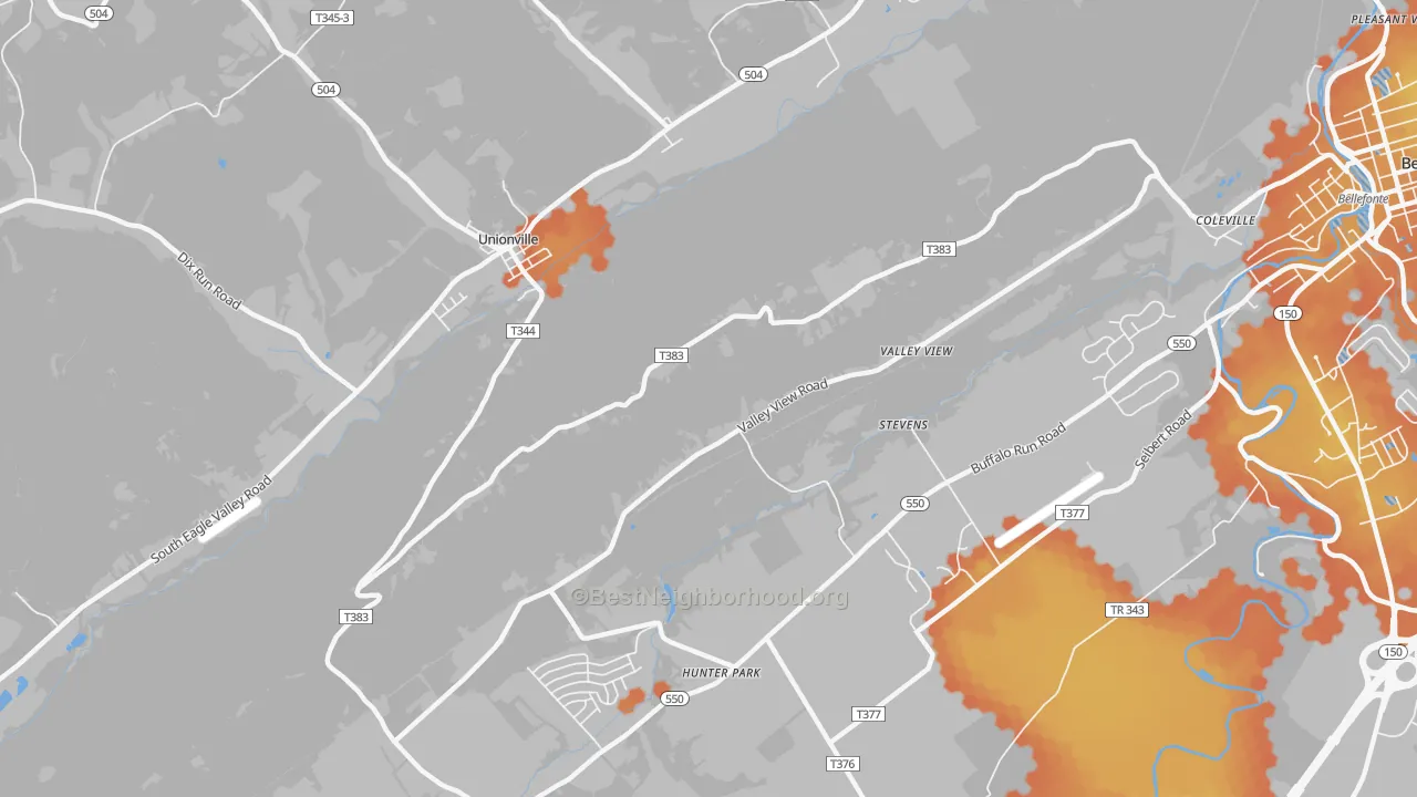 Bike Grade map of Fleming, PA