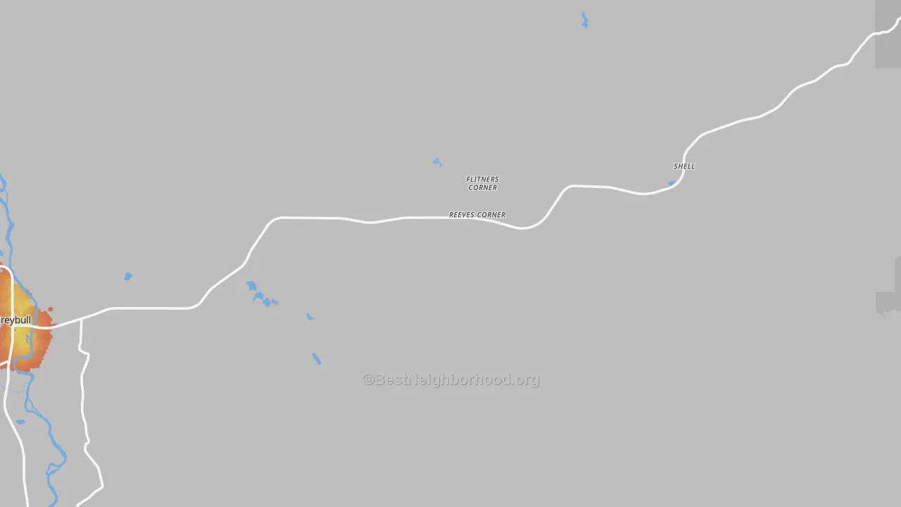 Bike Grade map of Flitners Corner, WY