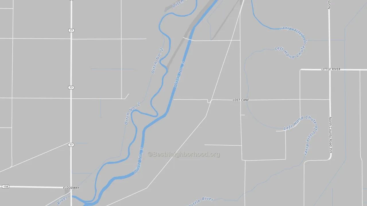 Bike Grade map of Floodway, AR