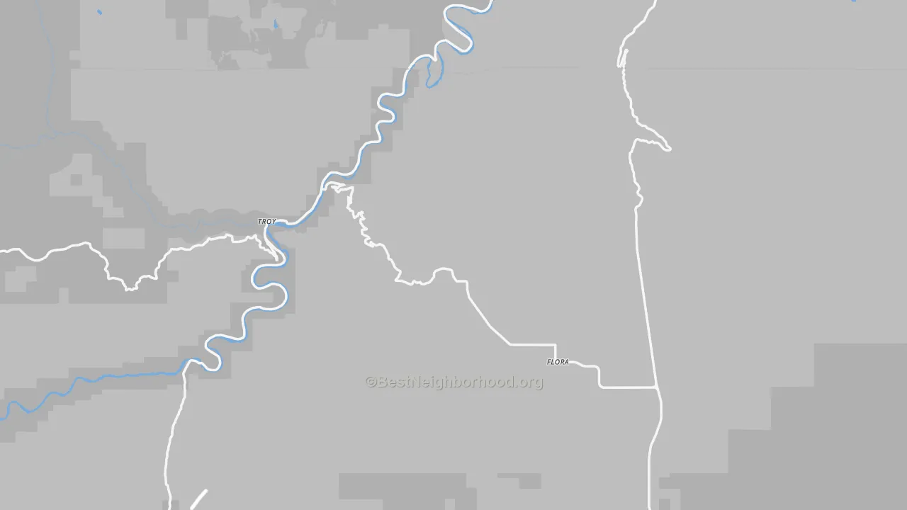 Bike Grade map of Flora, OR