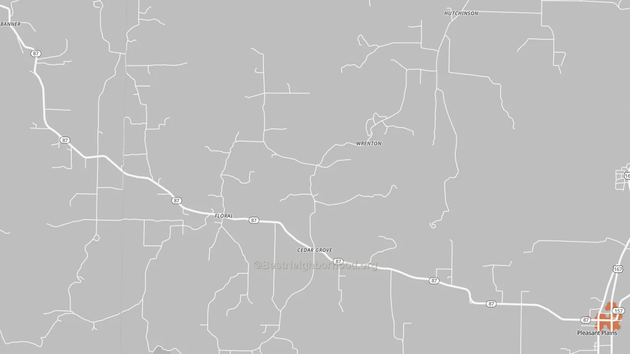 Bike Grade map of Floral, AR