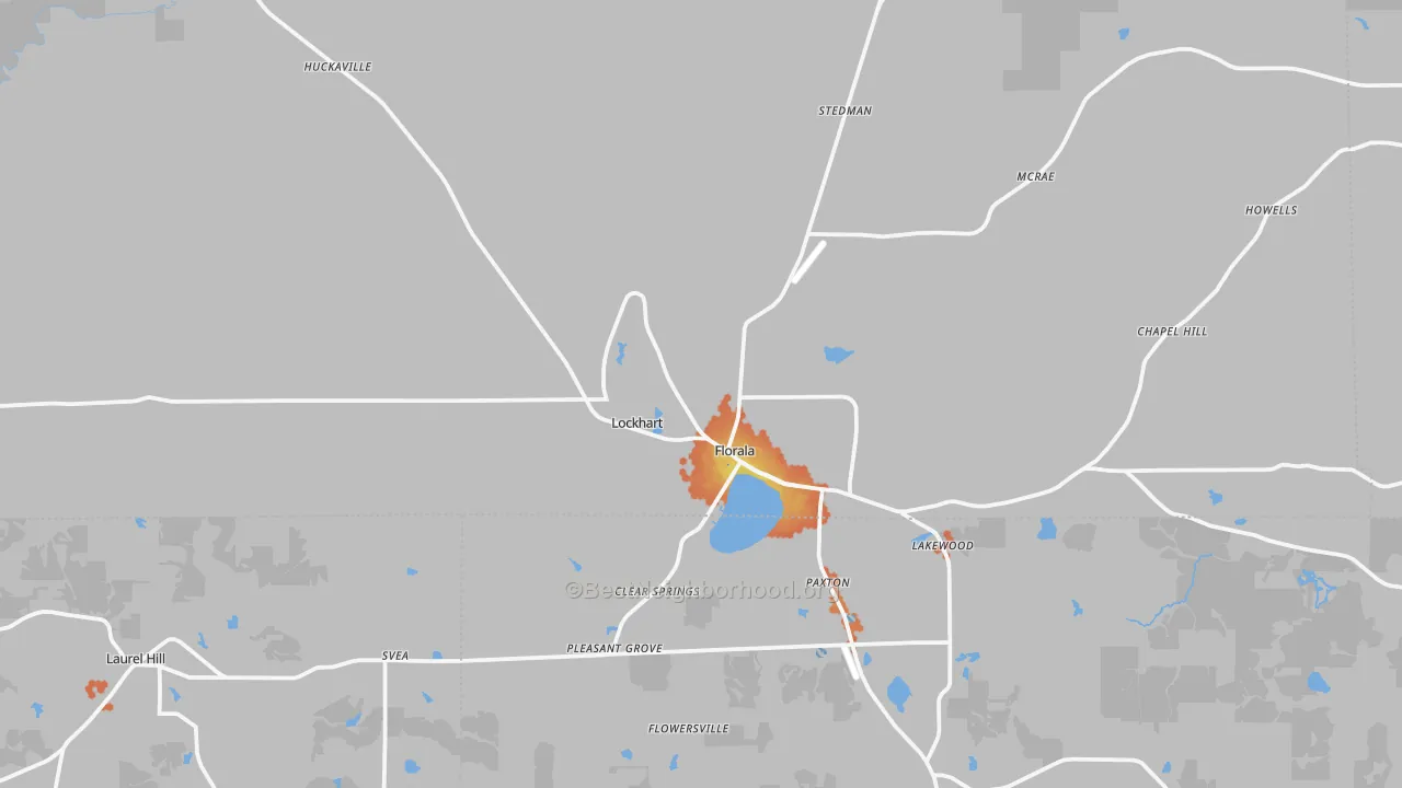 Bike Grade map of Florala, AL