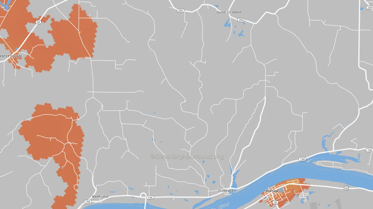 Bike Grade map of Florence, IN