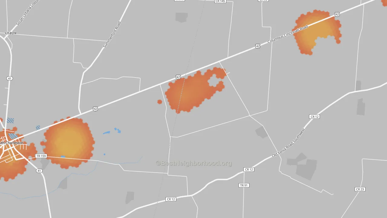 Bike Grade map of Florence, OH