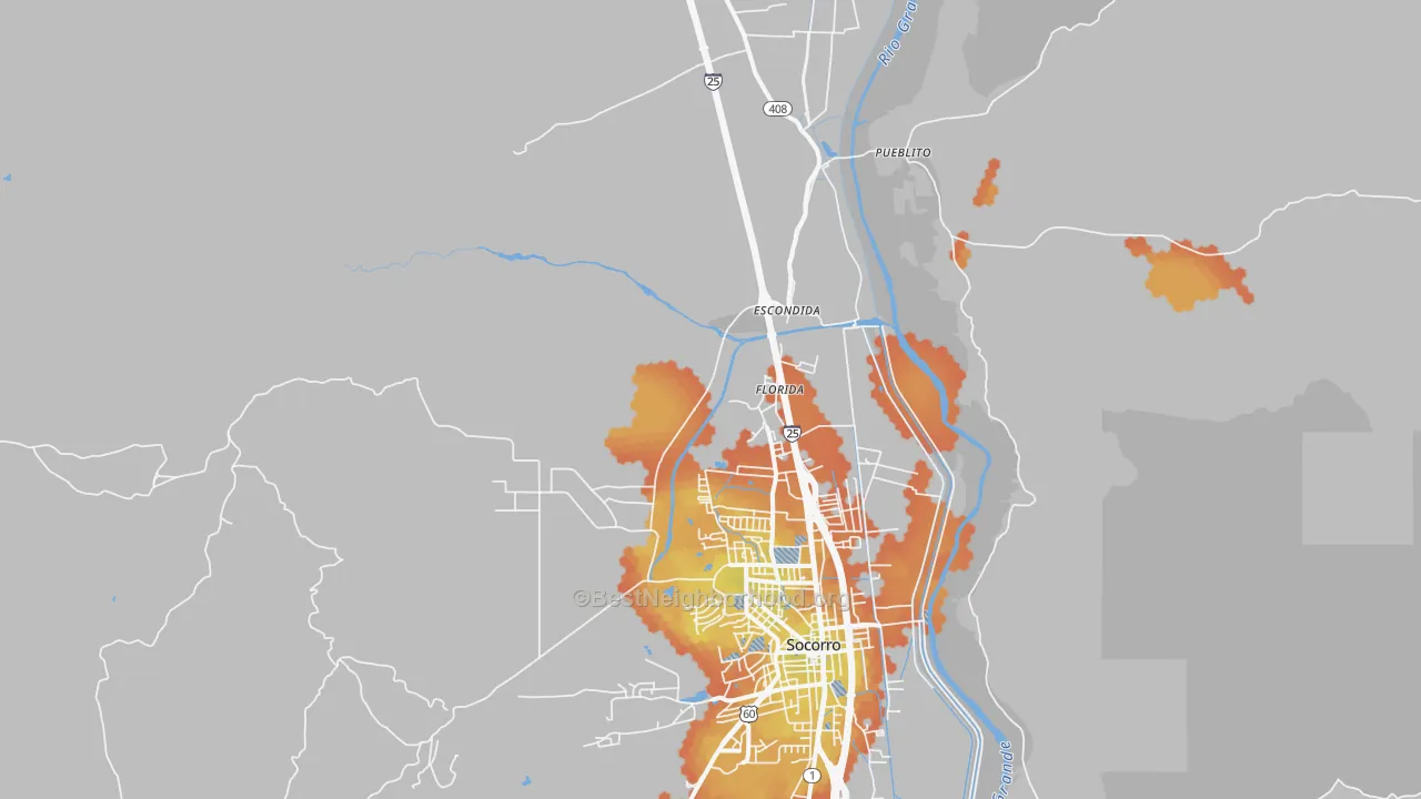 Bike Grade map of Florida, NM
