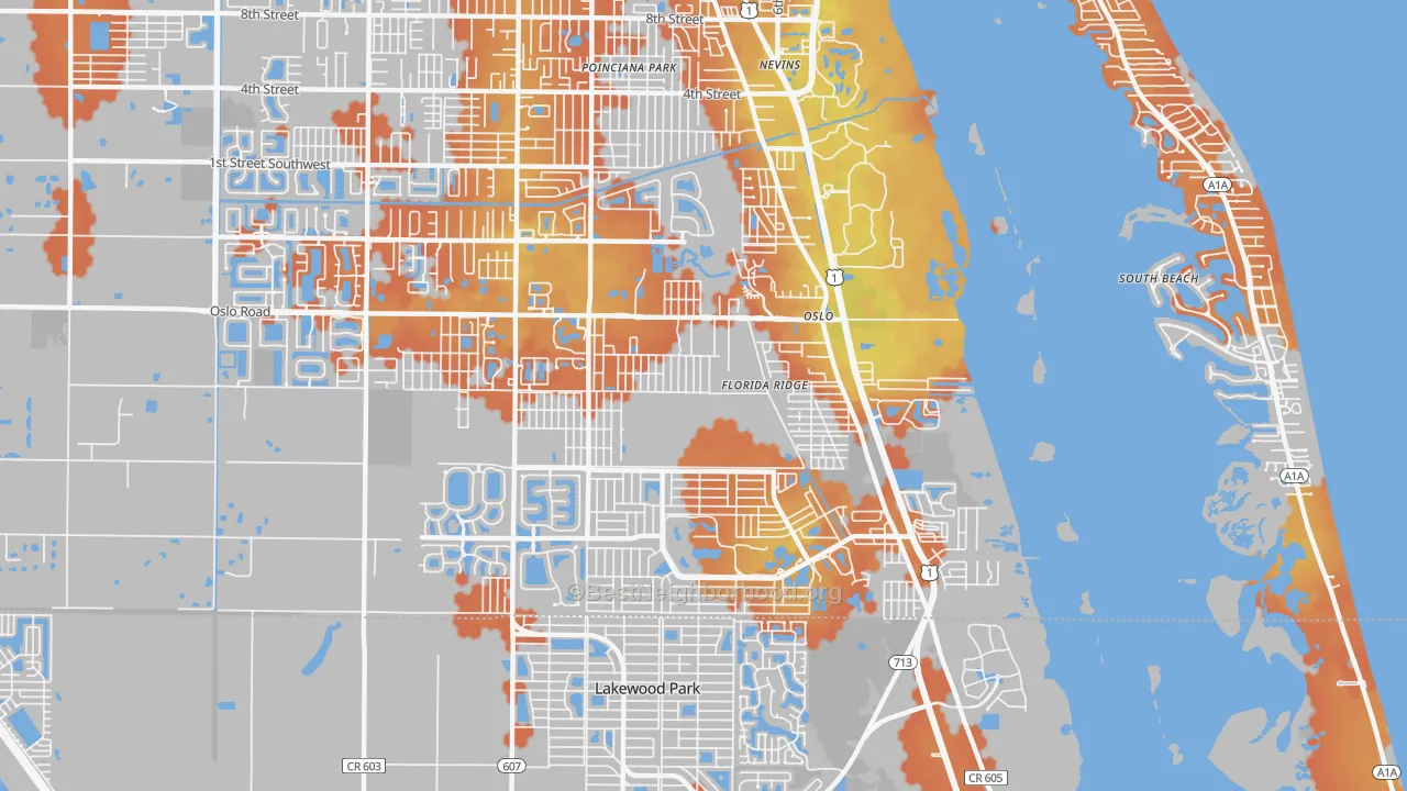 Bike Grade map of Florida Ridge, FL