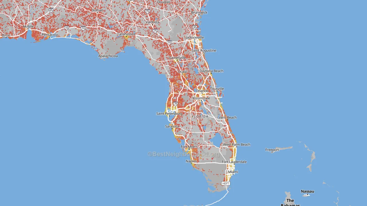 Bike Grade map of Florida