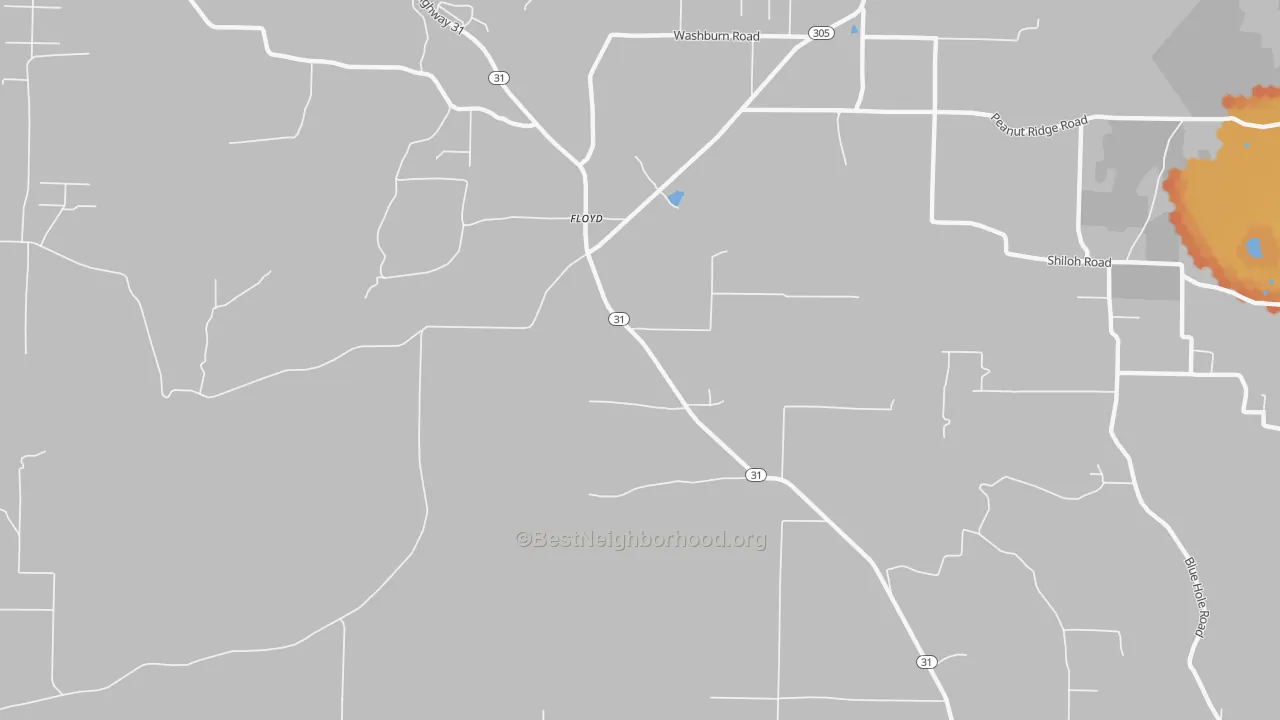 Bike Grade map of Floyd, AR