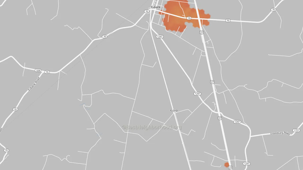 Bike Grade map of Floyd, KY