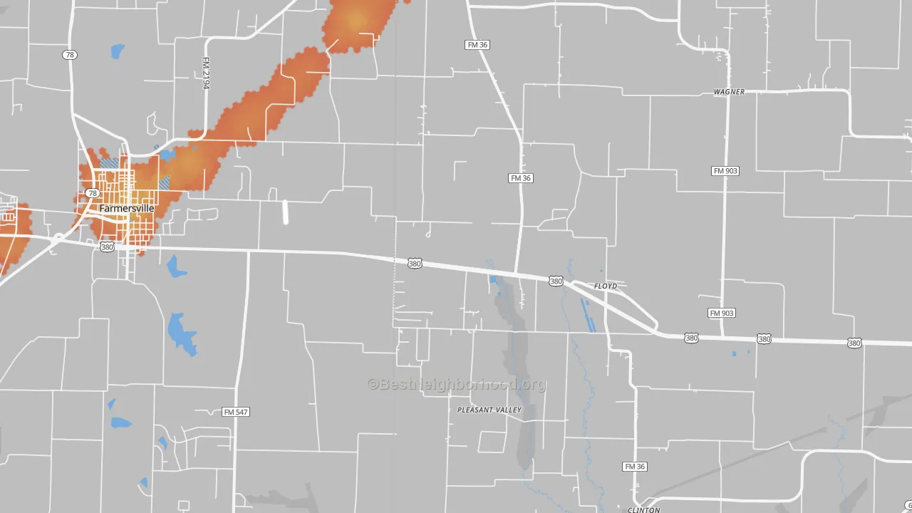 Bike Grade map of Floyd, TX