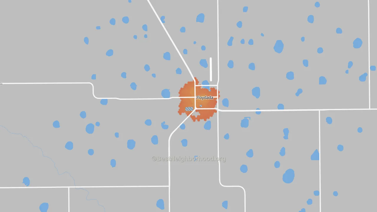 Bike Grade map of Floydada, TX