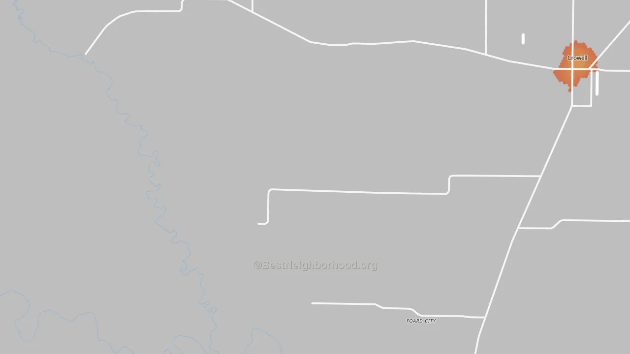 Bike Grade map of Foard City, TX