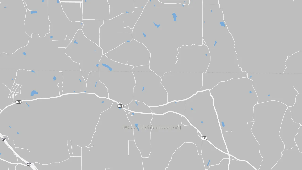 Bike Grade map of Folsom, GA