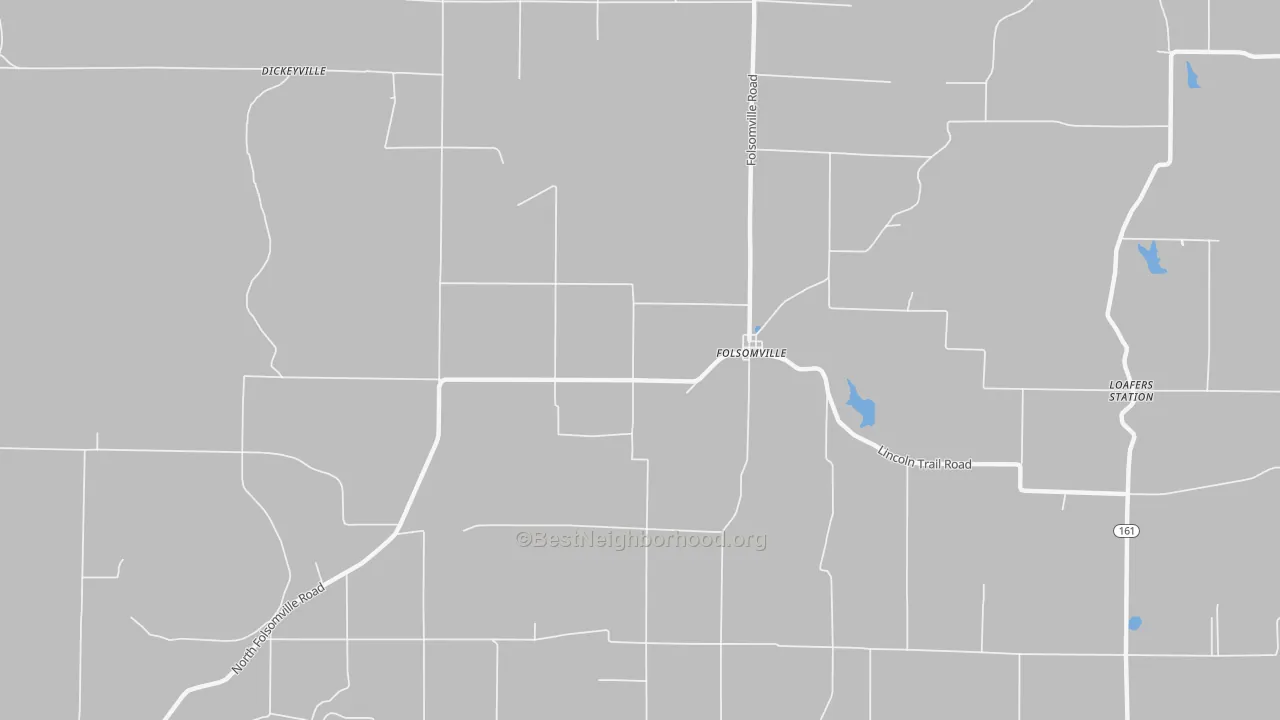 Bike Grade map of Folsomville, IN