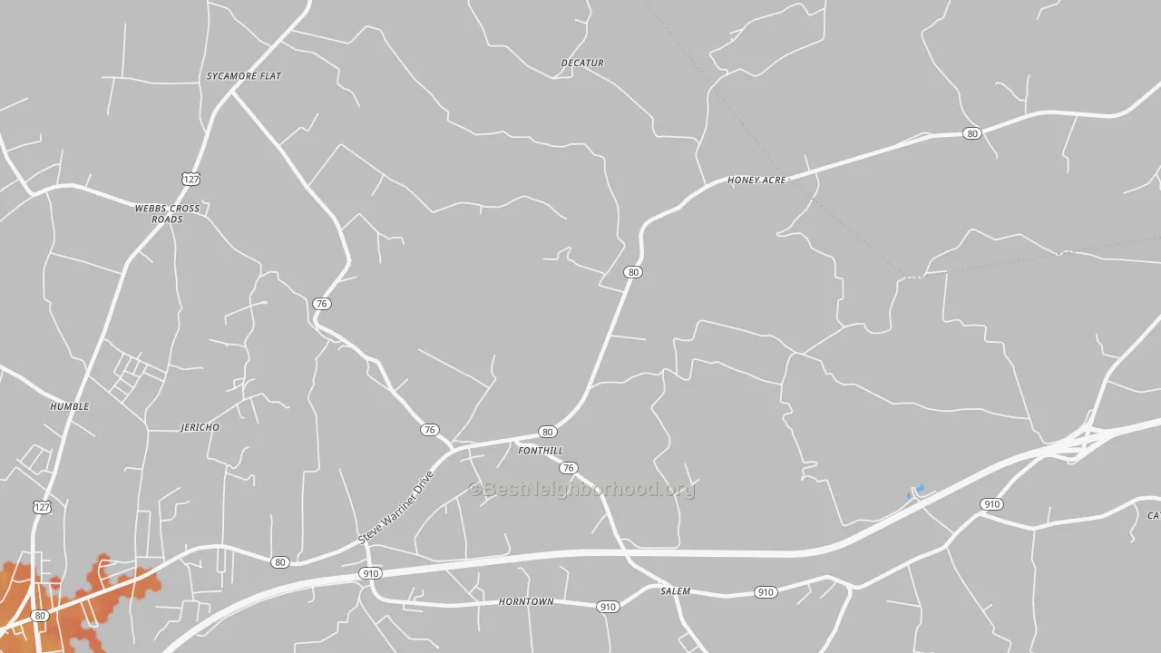 Bike Grade map of Fonthill, KY
