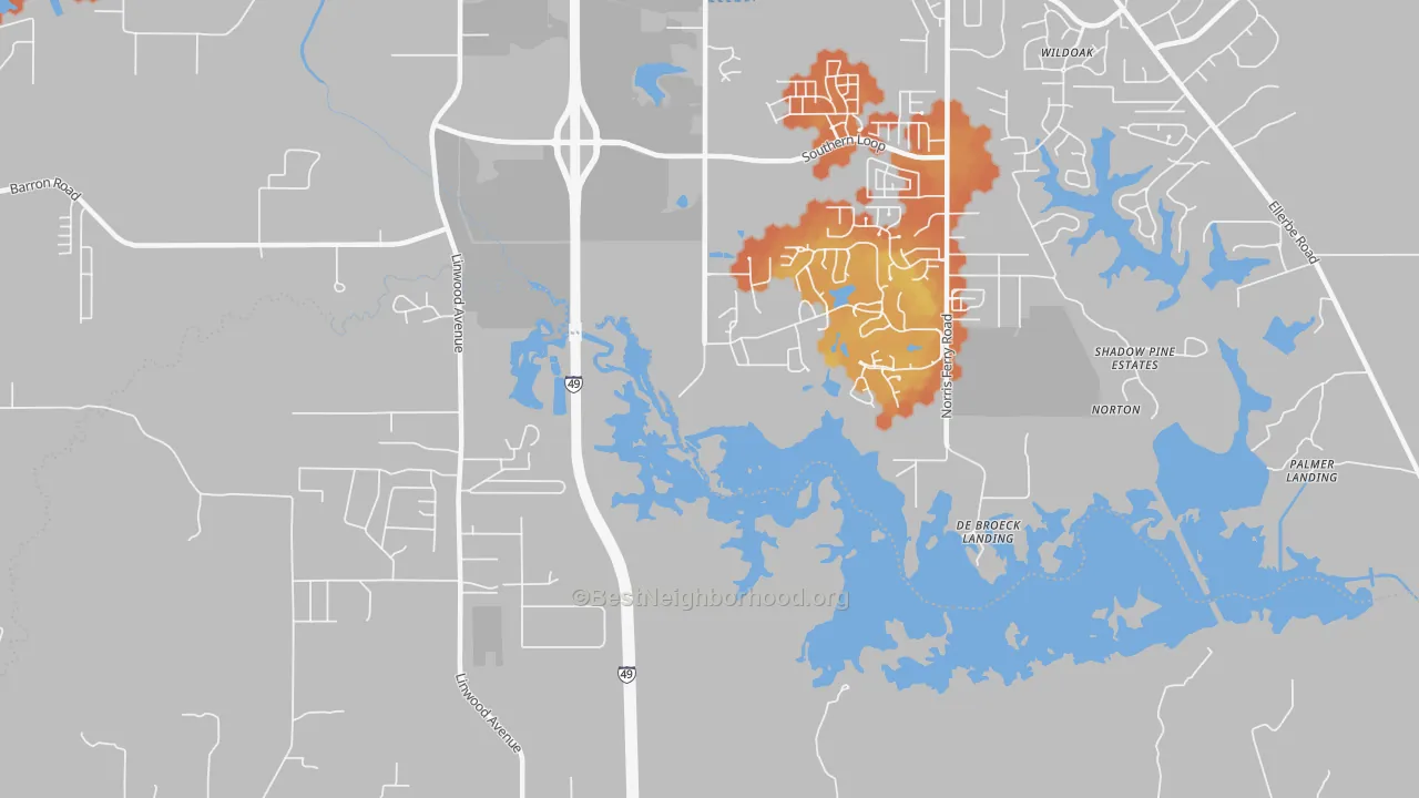 Bike Grade map of Forbing, LA