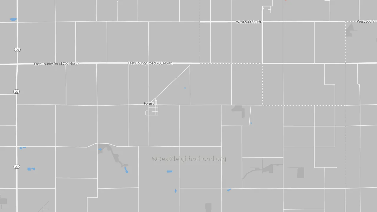 Bike Grade map of Forest, IN