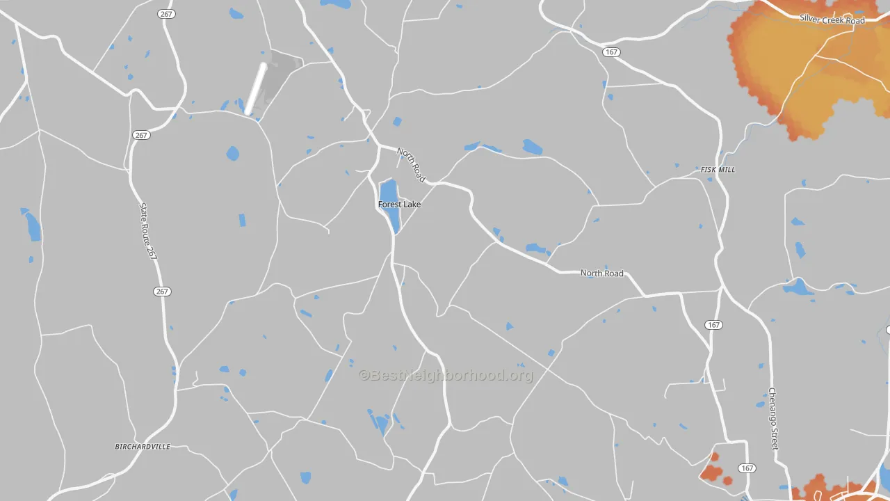 Bike Grade map of Forest Lake, PA