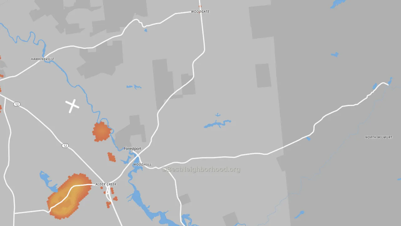 Bike Grade map of Forestport, NY
