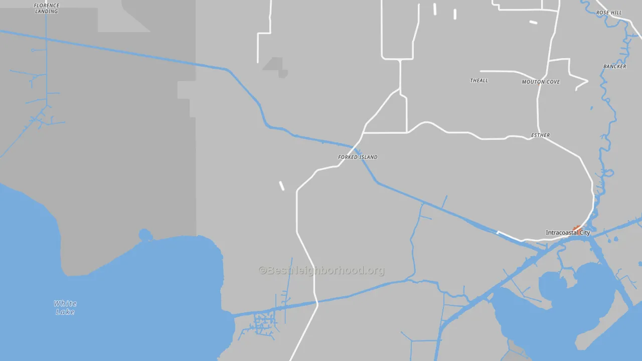 Bike Grade map of Forked Island, LA